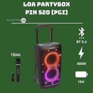 Loa Bluetooth JBL PARTYBOX 520 - Hàng Chính Hãng PGI - Tặng micro alphawork