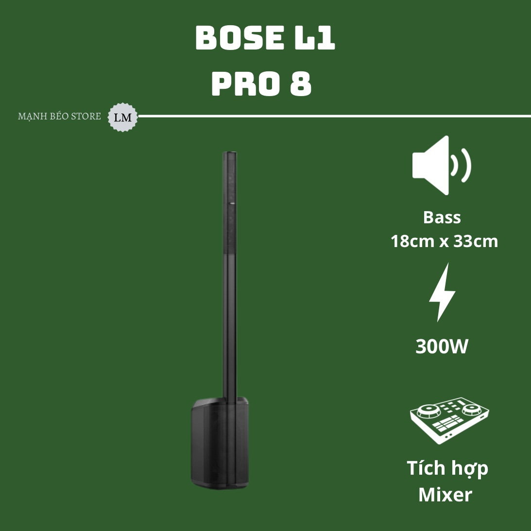 Loa Bose - L1 Pro 08 - Tích hợp Mixer