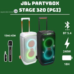 Loa Bluetooth JBL PARTYBOX STAGE 320 - Hàng Chính Hãng PGI - Tặng micro Alphawork